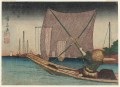佃湾沖のシラス釣り 1830年 渓斎英泉浮世絵